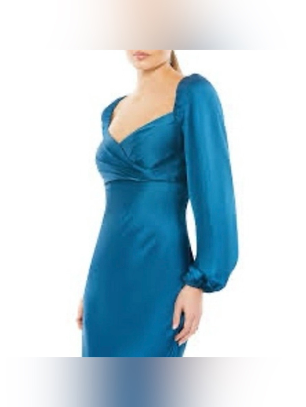 Sweetheart Neckline Puff Sleeve Gown - Size 16- New With Tags - Picture 3 of 4